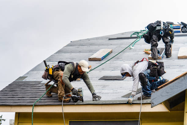 Professional Gutter Installation technician working in Grays River, WA